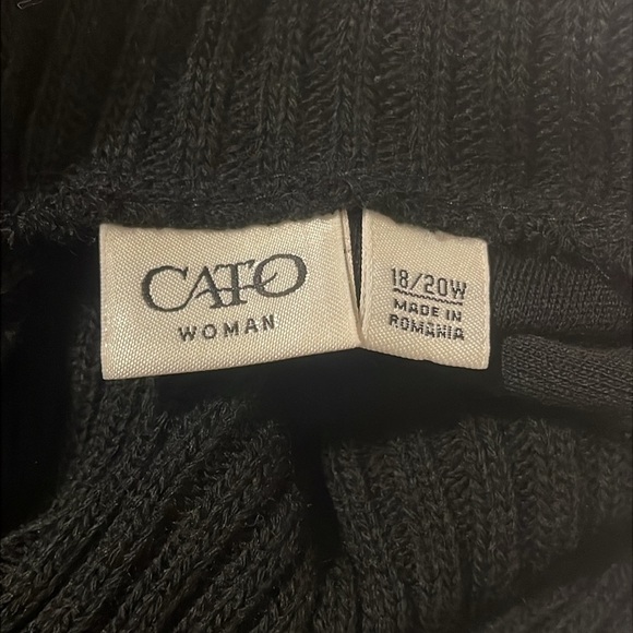 CATO Black Sweater Dress Buttons Size 18/20W - Picture 4 of 6